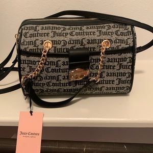 Juicy couture “Pop that Lock Satchel” cute black and white.